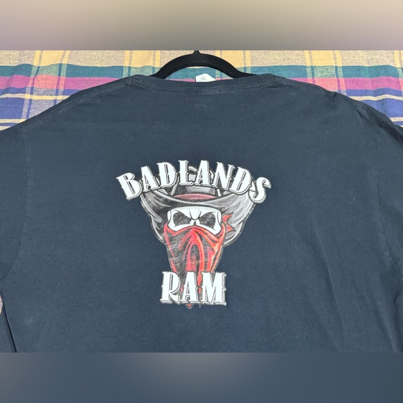 Mens Badlands Ram Black Tee - Picture 2 of 4